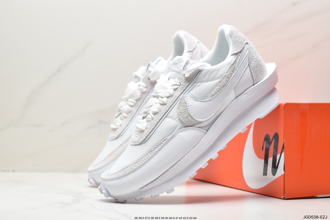 180 日式解构美学SACAI联名 × NIKE LDV Waffle重叠设计前卫华夫变形休闲慢跑鞋BV0073-001