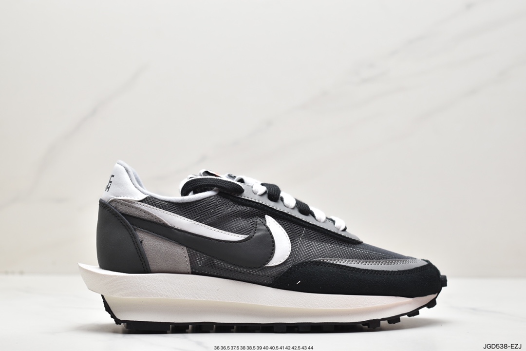 180 日式解构美学SACAI联名 × NIKE LDV Waffle重叠设计前卫华夫变形休闲慢跑鞋BV0073-001