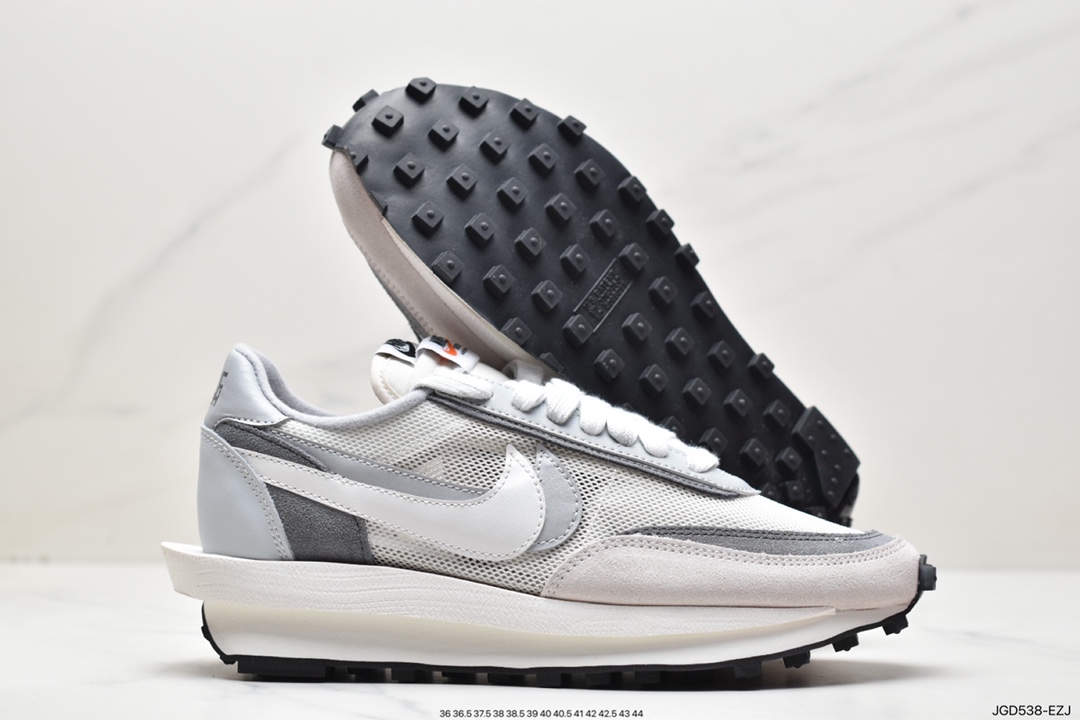 180 日式解构美学SACAI联名 × NIKE LDV Waffle重叠设计前卫华夫变形休闲慢跑鞋BV0073-001
