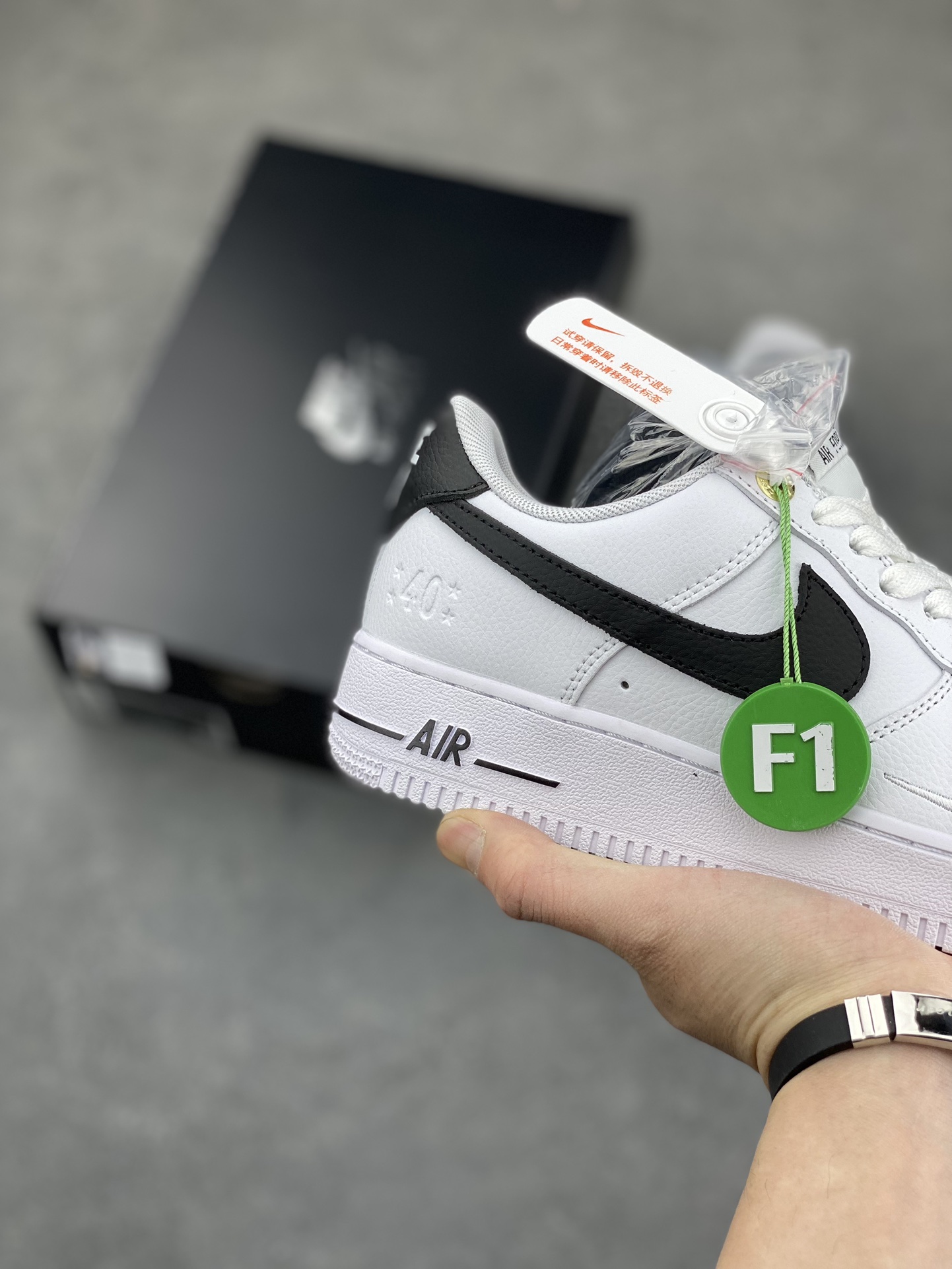 Nike Air Force 1 '07 "Malachite" White/Black Leather Sneakers 6 i1679336967 6940 4