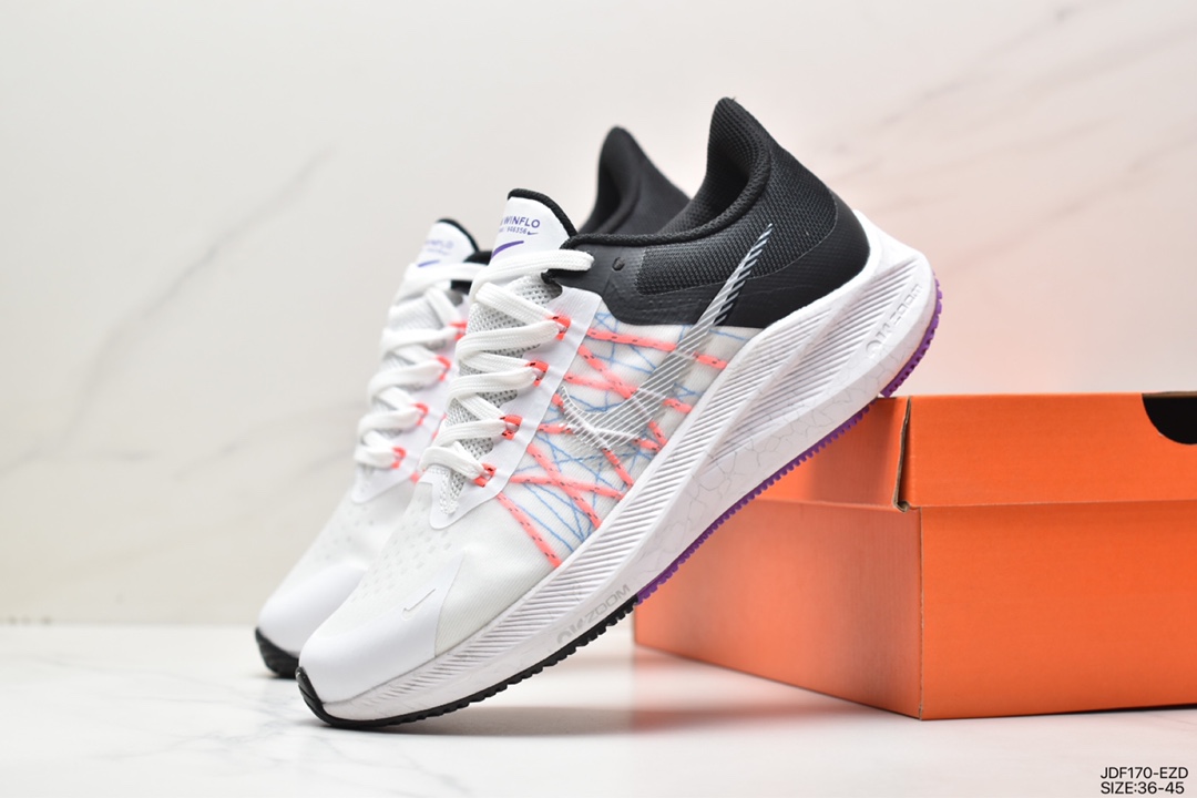 125 耐克Nike Zoom WINFLO 8代缓震大底飞线贾卡轻质透气休闲运动跑步鞋 CW3419-401