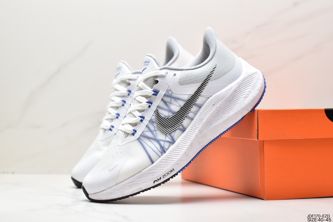 125 耐克Nike Zoom WINFLO 8代缓震大底飞线贾卡轻质透气休闲运动跑步鞋 CW3419-401