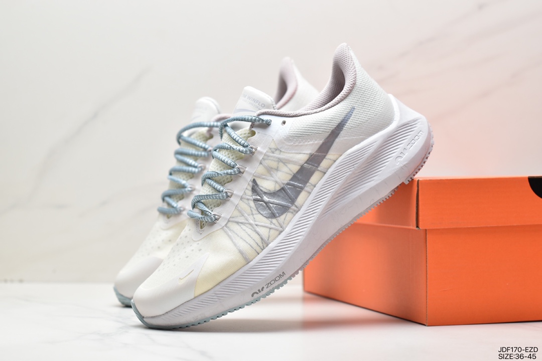 125 耐克Nike Zoom WINFLO 8代缓震大底飞线贾卡轻质透气休闲运动跑步鞋 CW3419-401
