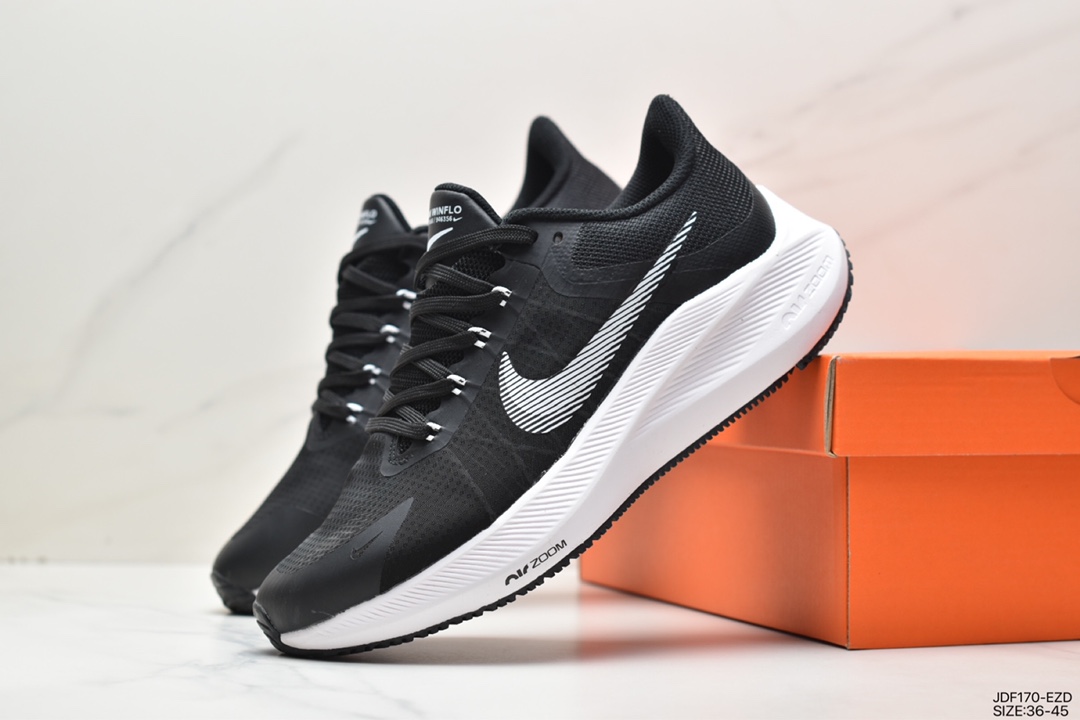 125 耐克Nike Zoom WINFLO 8代缓震大底飞线贾卡轻质透气休闲运动跑步鞋 CW3419-401