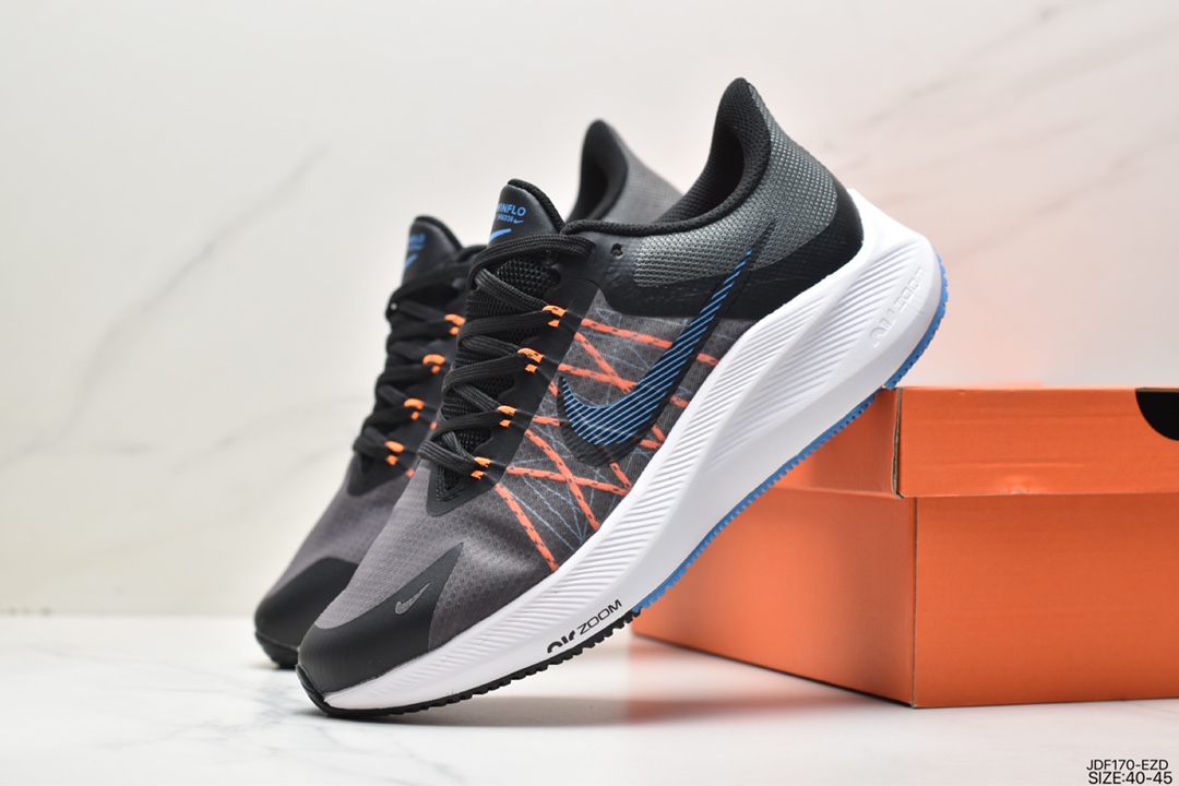 125 耐克Nike Zoom WINFLO 8代缓震大底飞线贾卡轻质透气休闲运动跑步鞋 CW3419-401