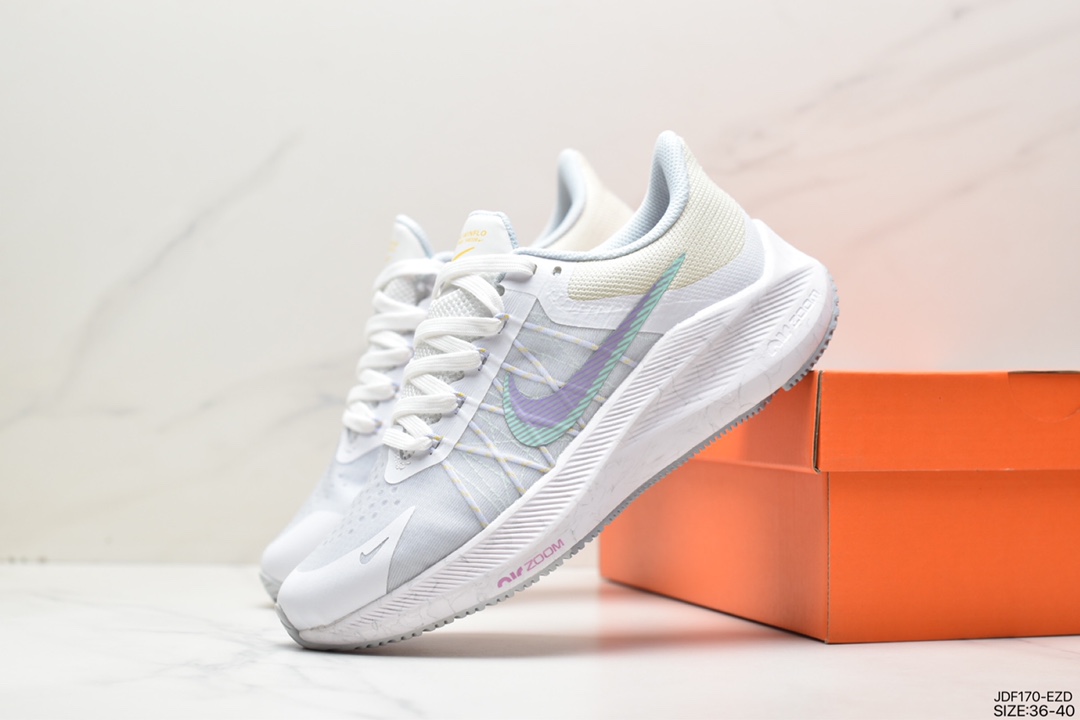 125 耐克Nike Zoom WINFLO 8代缓震大底飞线贾卡轻质透气休闲运动跑步鞋 CW3419-401