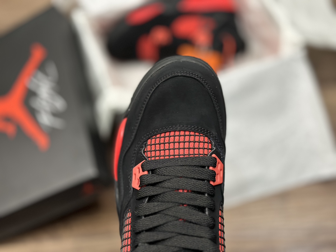 公 Air Jordan 4 aj4 乔4 “黑红雷公”女鞋 408452-016
