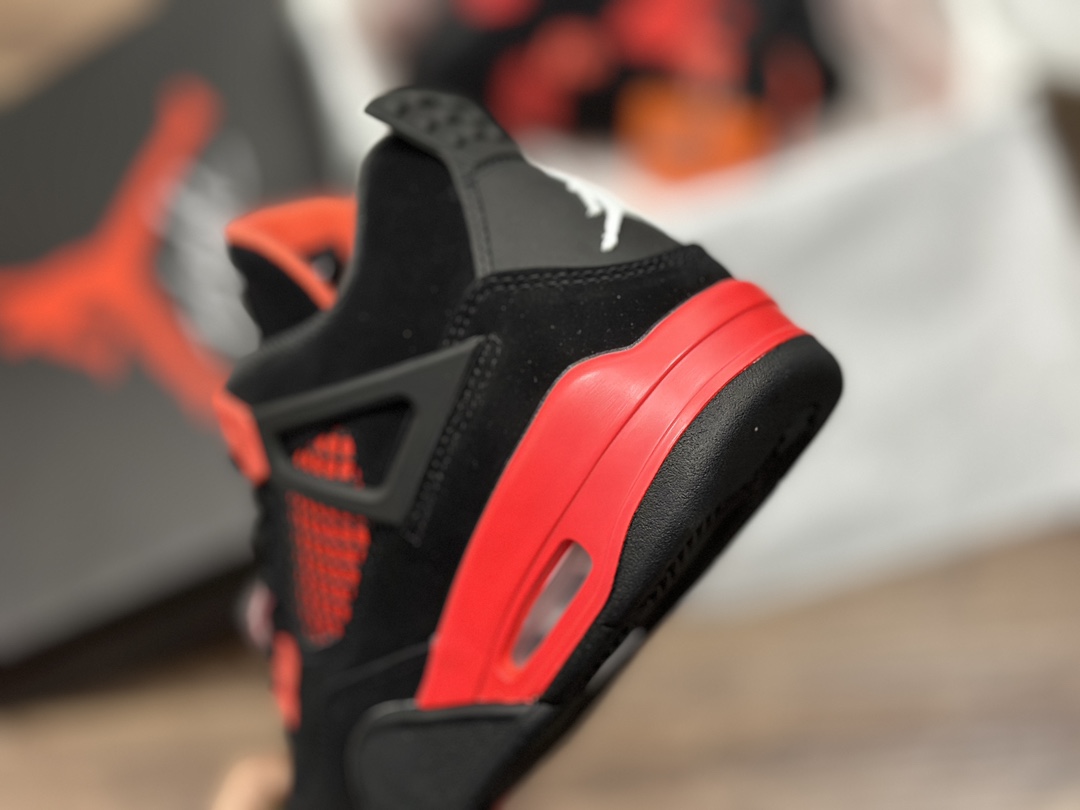公 Air Jordan 4 aj4 乔4 “黑红雷公”女鞋 408452-016
