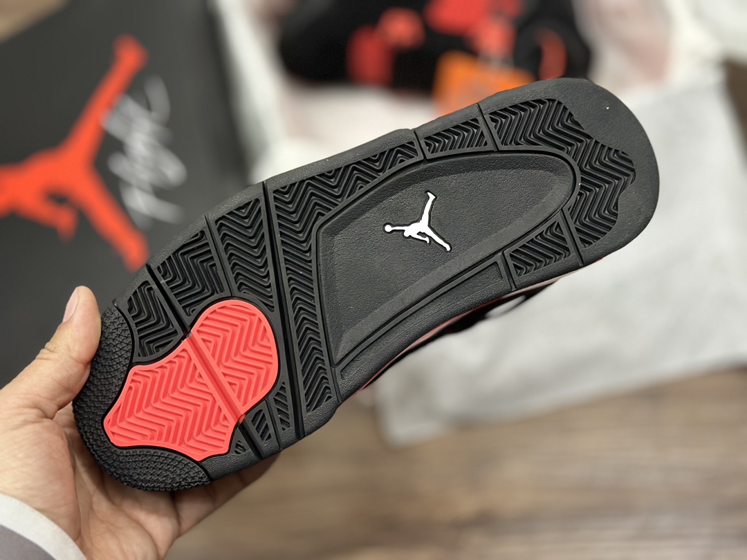 公 Air Jordan 4 aj4 乔4 “黑红雷公”女鞋 408452-016