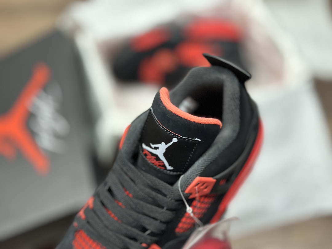 公 Air Jordan 4 aj4 乔4 “黑红雷公”女鞋 408452-016