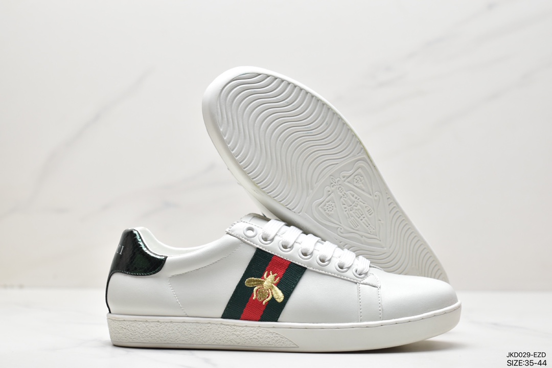 Gucci Little Bee classic white shoes are an unstoppable hot seller every year and the gold embroidered Little Bee shoes are unstoppable