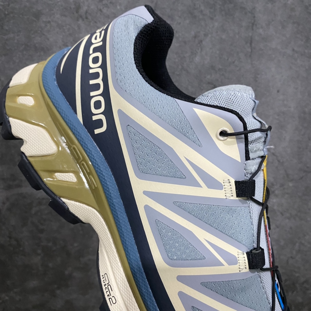 Green X version Salomon XT-6 Salomon retro trendy outdoor functional mountaineering running shoes mist blue 414551