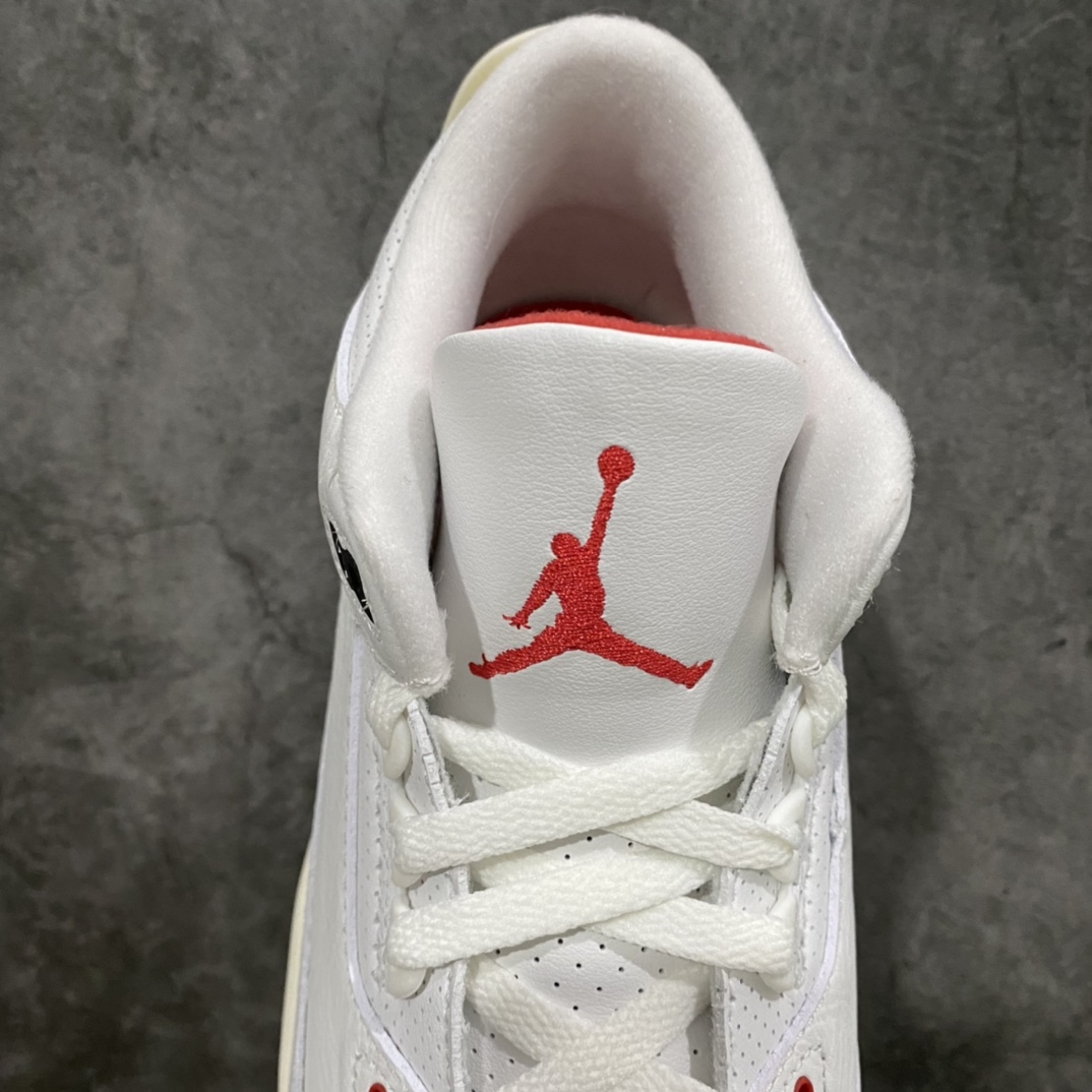 图片[8]-OG版本 Air Jordan AJ3 做旧复刻复古白水泥 货号：DN3707-100n纯原大厂出品 品质毋庸置疑n全鞋均使用原厂皮料 细节无可挑剔n完美鞋型 裁边清洁度无敌 皮料为细腻甩纹牛皮后跟定型也很好 反口弧度自然 正确爆裂纹n高端零售客户的极佳选择 尺码：40-47.5-莆田鞋批发中心