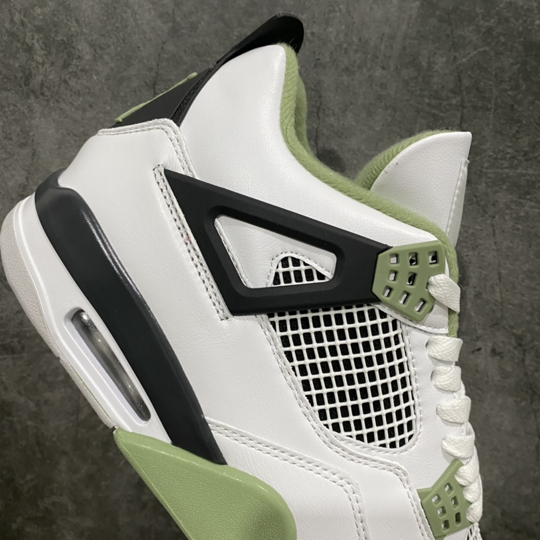 图片[7]-XP版 Air Jordan AJ4 Retro 海沫绿 AQ9129-103原纸板楦头开发 定制优质皮料完美鞋型匹配公司货 正确TPU鞋舌锁扣最新原厂底模 大底卡色咬花完美鞋柜必备鞋款 终端现货供应  尺码：40 40.5 41 42 42.5 43 44 44.5 45 46 47.5-莆田鞋批发中心