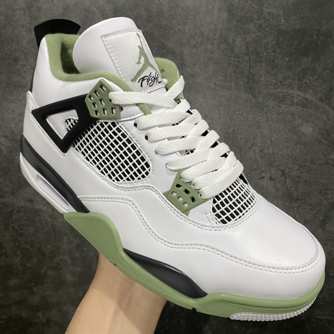 图片[3]-XP版 Air Jordan AJ4 Retro 海沫绿 AQ9129-103原纸板楦头开发 定制优质皮料完美鞋型匹配公司货 正确TPU鞋舌锁扣最新原厂底模 大底卡色咬花完美鞋柜必备鞋款 终端现货供应  尺码：40 40.5 41 42 42.5 43 44 44.5 45 46 47.5-莆田鞋批发中心