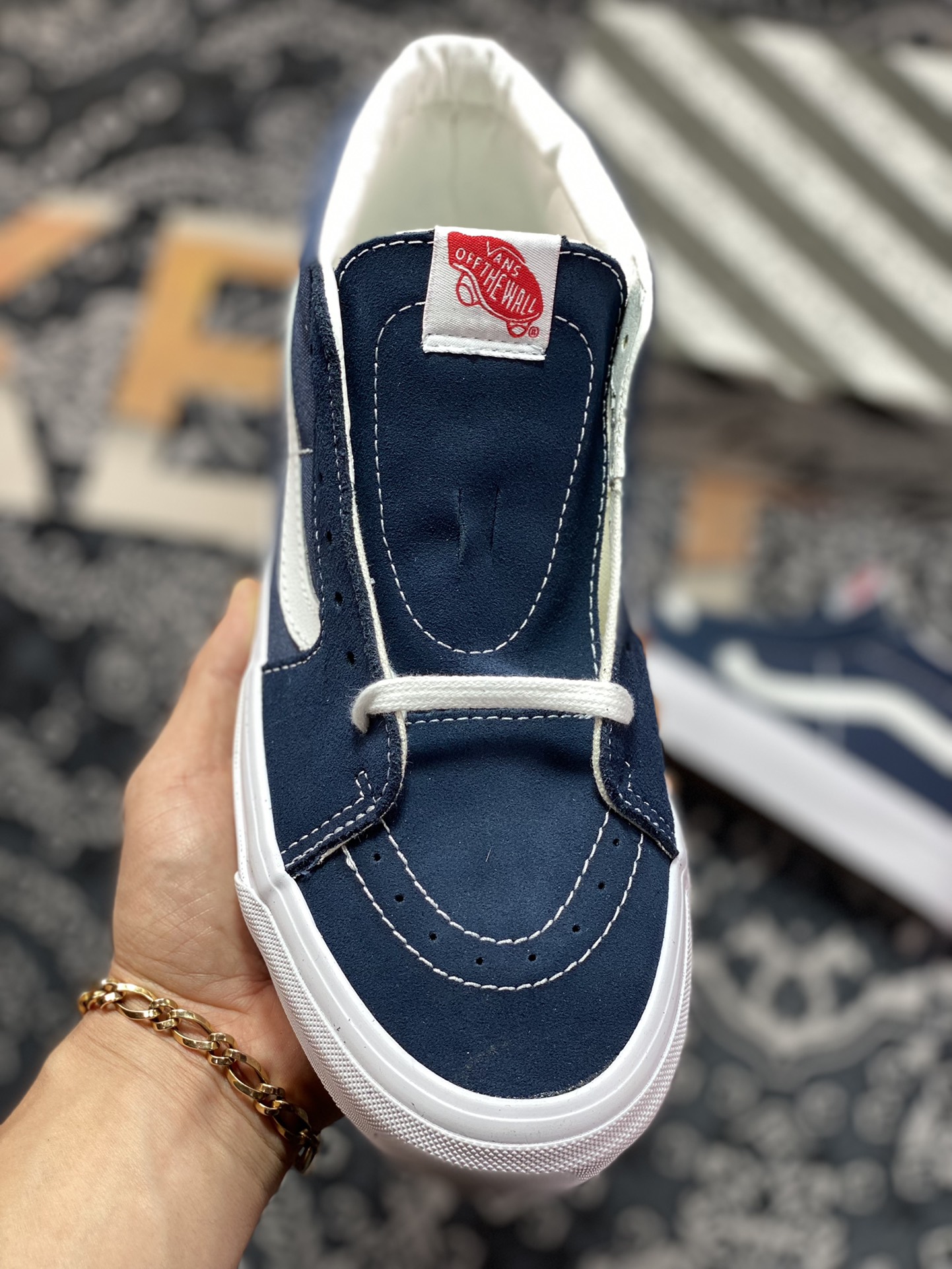 160   Vans Vault OG Sk8-Mid 藏蓝中帮 范斯官方帆布鞋 VN0A4BVCNAV