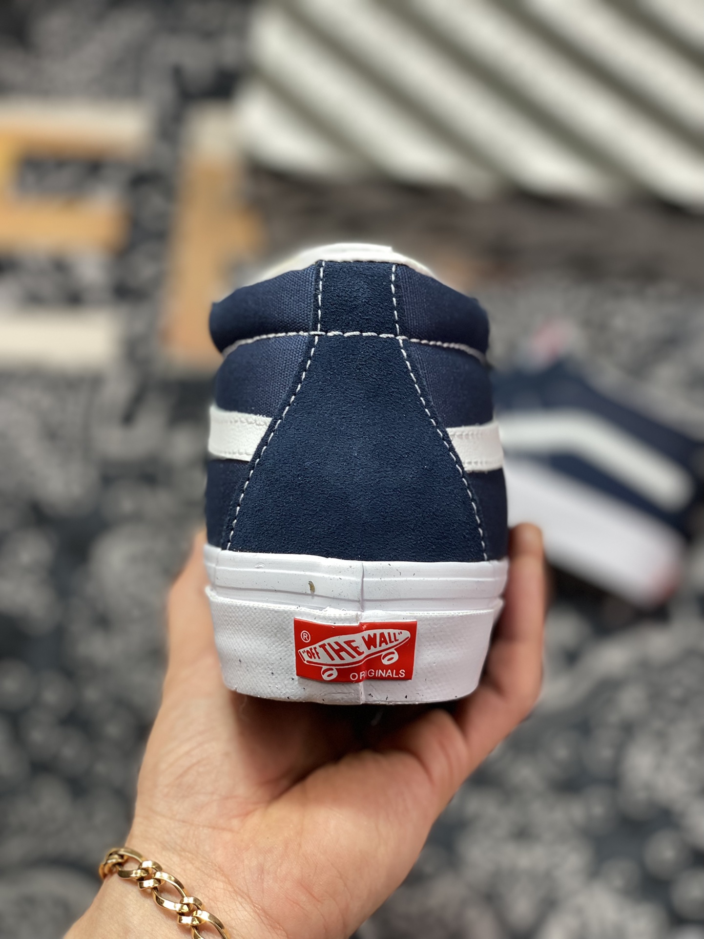 160   Vans Vault OG Sk8-Mid 藏蓝中帮 范斯官方帆布鞋 VN0A4BVCNAV