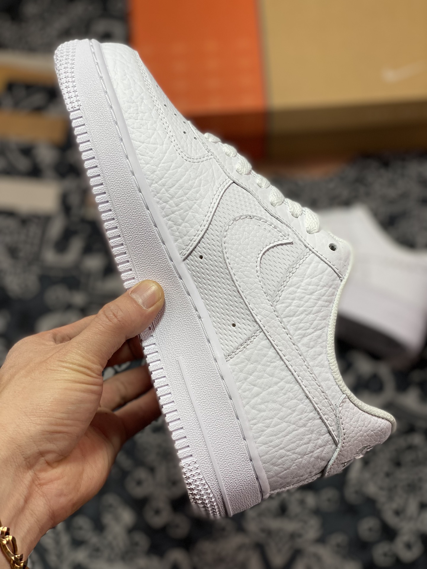 220 Nike Air Force 1’07 Low Retro”Color of the Month”“周年版全白大象纹缝线”DZ4711-100