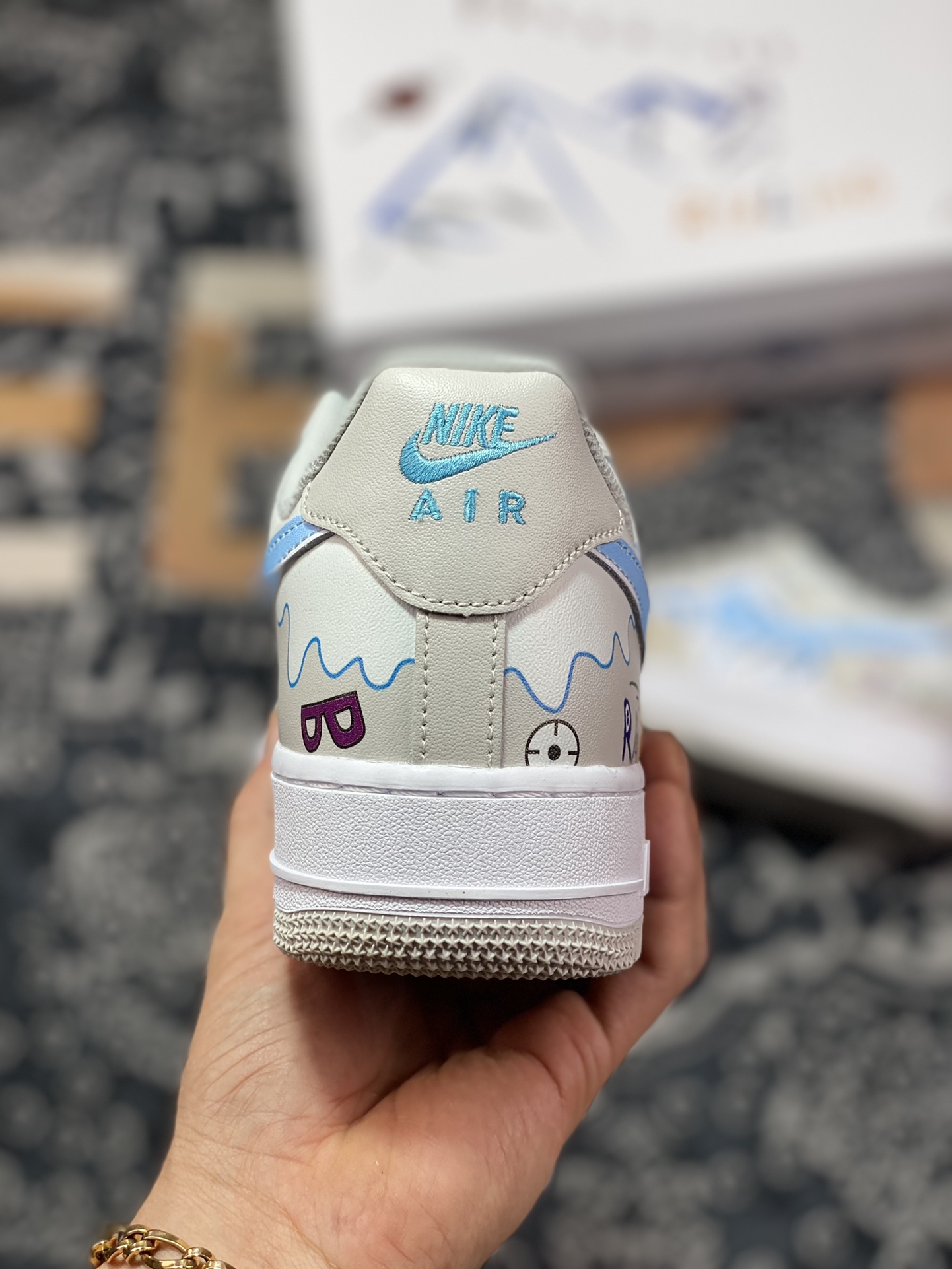 260 Nike Air Force 1 07 LV8 Low”Grey/White/Blue”空军一号CW2288-219