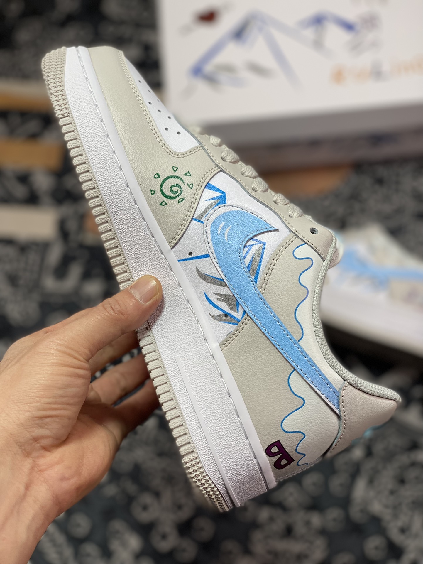 260 Nike Air Force 1 07 LV8 Low”Grey/White/Blue”空军一号CW2288-219