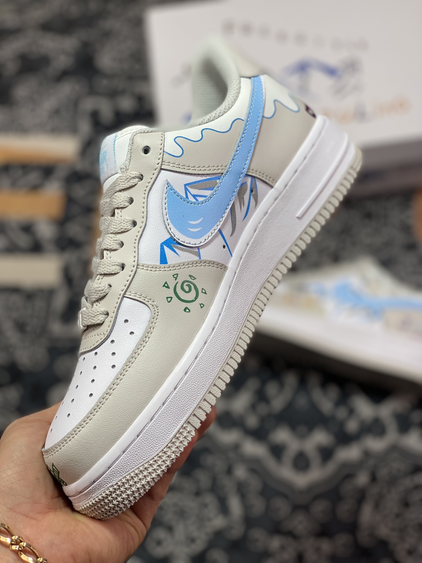 260 Nike Air Force 1 07 LV8 Low”Grey/White/Blue”空军一号CW2288-219