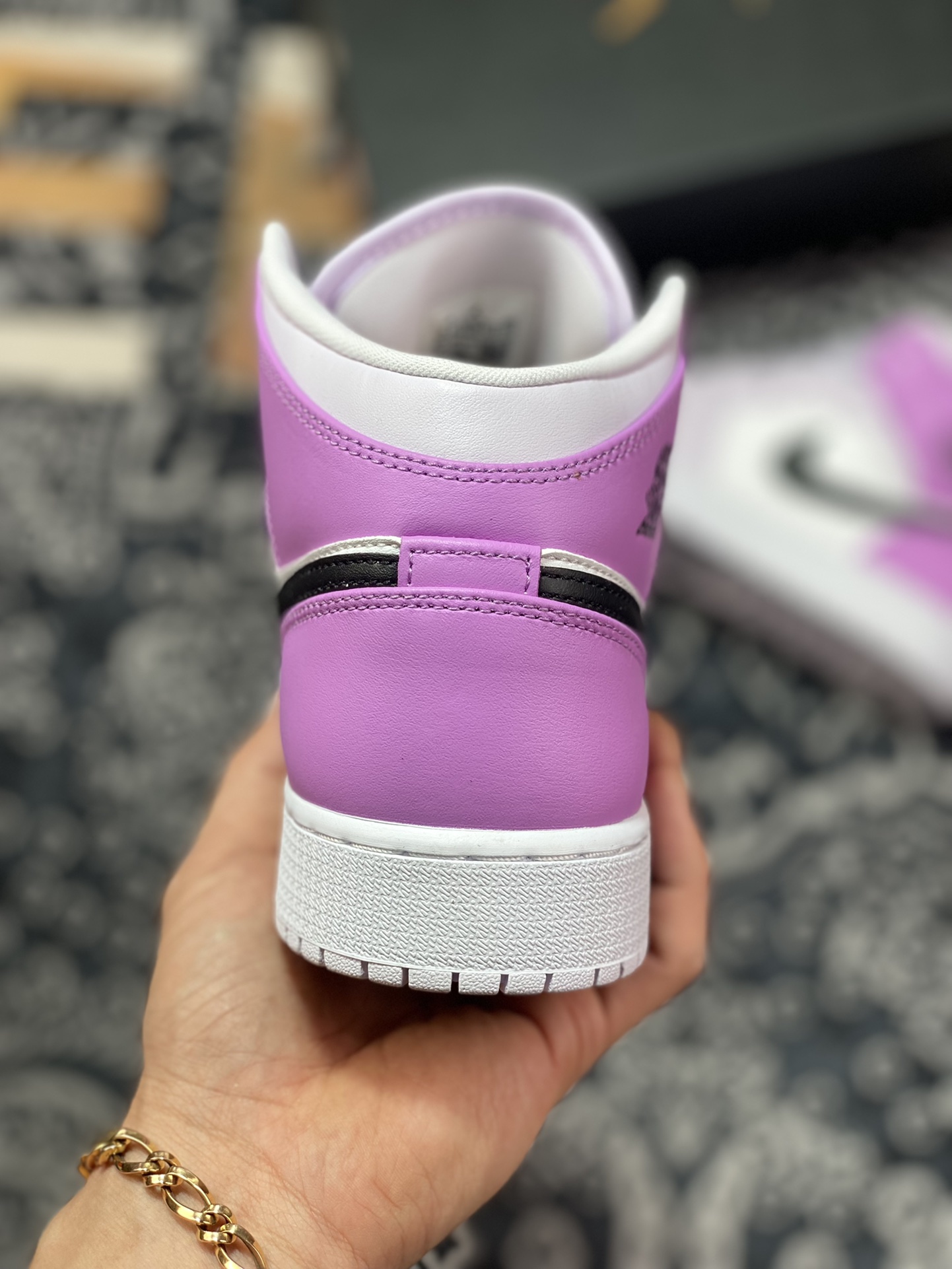 260 优选  DT纯原Air Jordan 1 Mid AJ1乔1中帮文化篮球鞋 渐变葡萄紫DQ8423-501