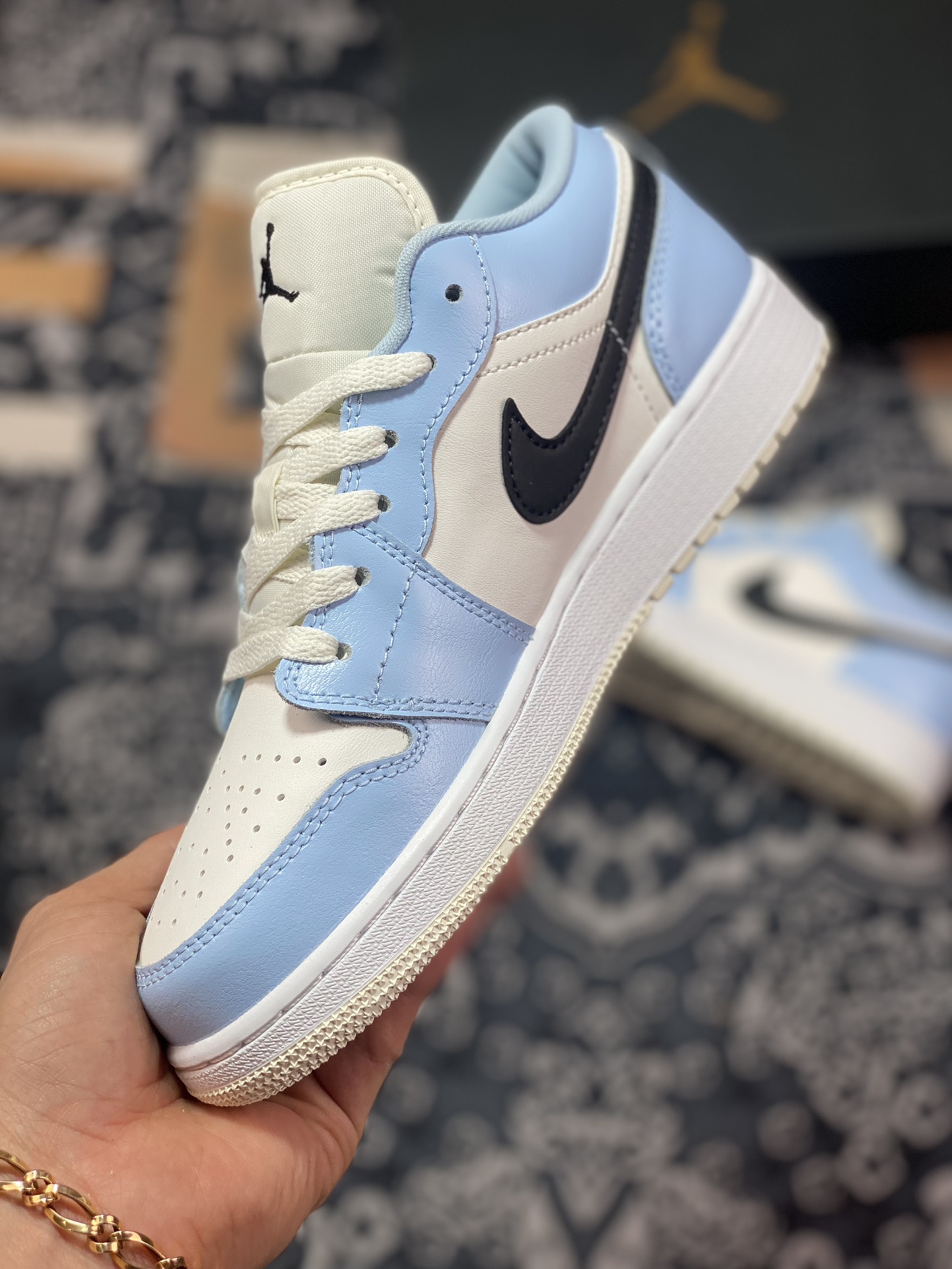 240 Air Jordan 1 Low AJ1乔1低帮文化篮球鞋 天蓝色554723-401