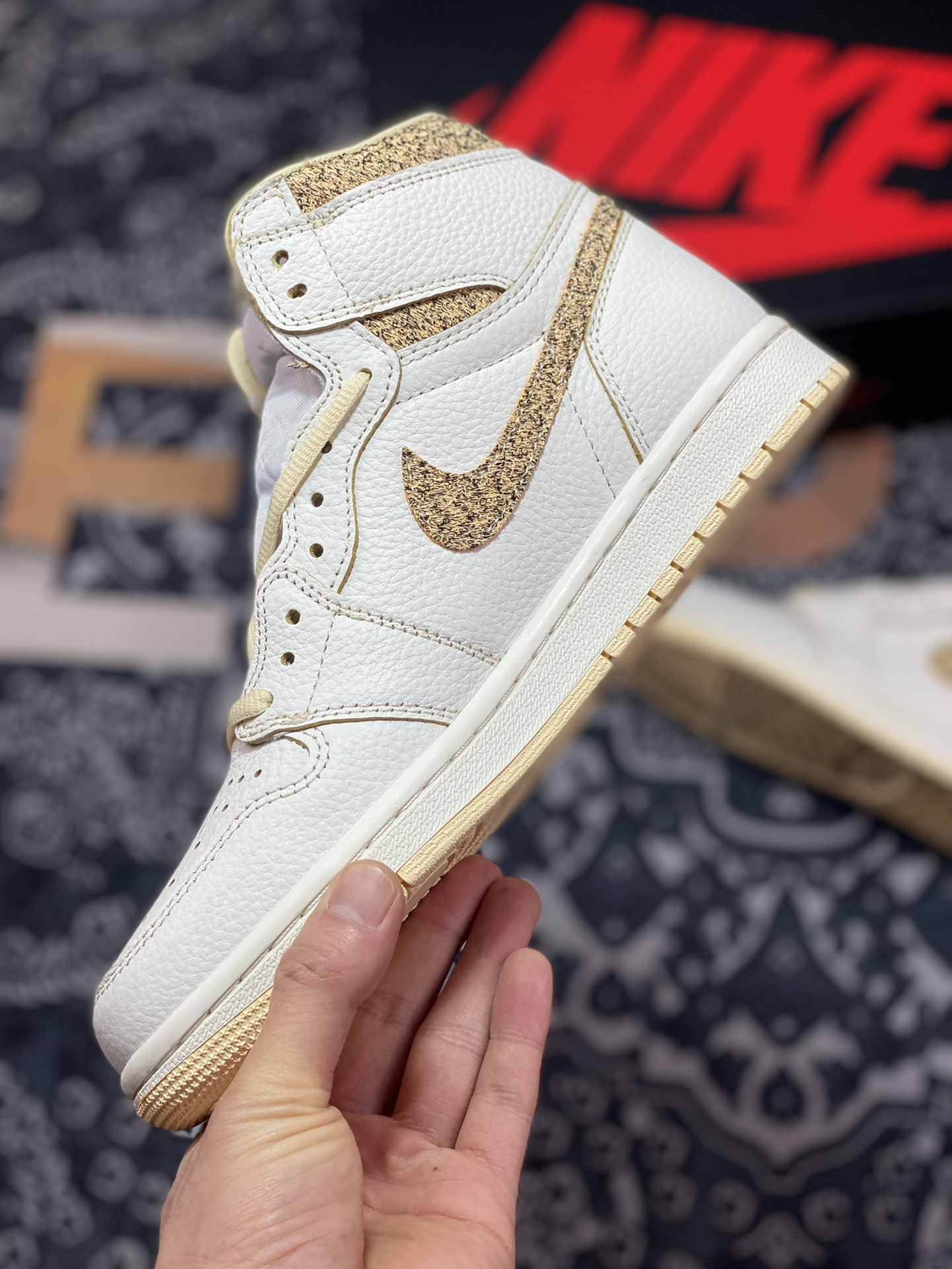 260 Air Jordan 1 Retro High OG Craft”Vibrations of Naija”AJ1代经典“白奶黄斑驳小香风”FD8631-100