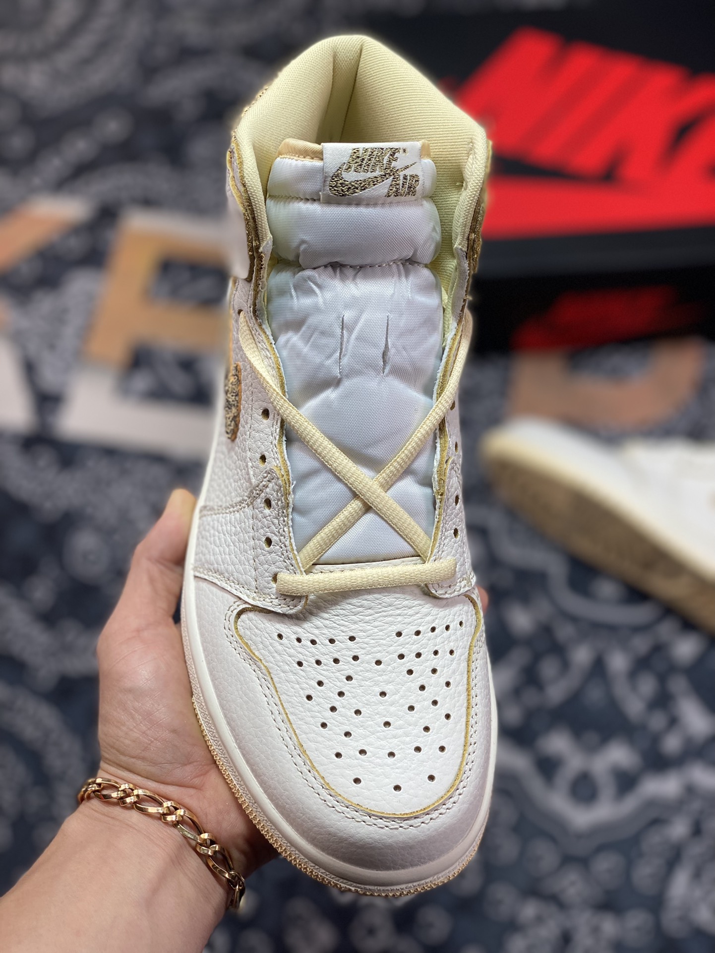 260 Air Jordan 1 Retro High OG Craft”Vibrations of Naija”AJ1代经典“白奶黄斑驳小香风”FD8631-100