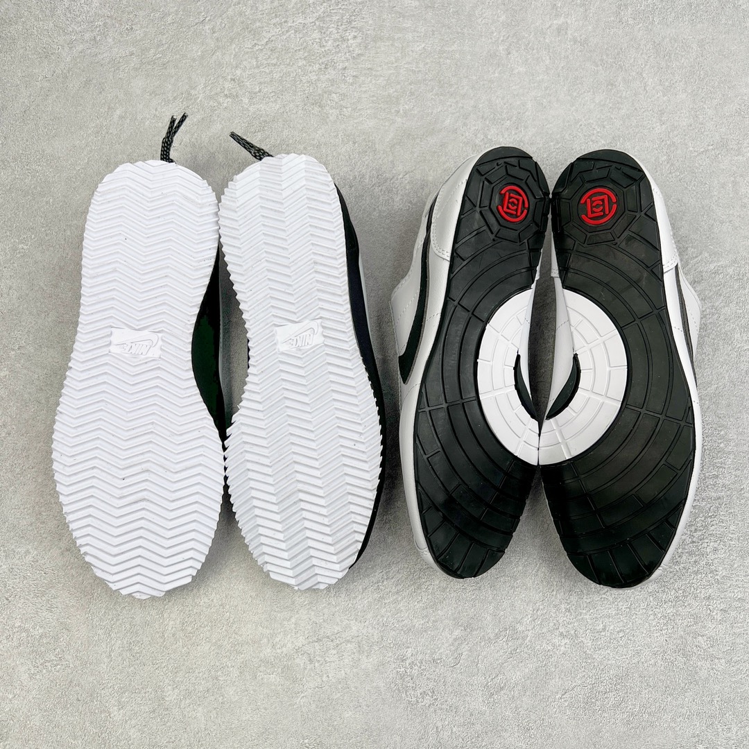 图片[9]-陈冠希Clot x NK Clotez 三合一 太极阴阳 可拆卸潮流复古跑步功夫鞋阿甘鞋 联名黑白 DZ3239-002 从 “Kung Fu Soul\\\”中获取了灵感 结合自己独特的视角与想法 再辅以NK所拥有的技术 打造出了一款三合一设计、并以传统功夫鞋为蓝本的创意球鞋 除了我们看到合并状态之外 Clotez还可以拆开成运动鞋及便鞋两个独立鞋款 一鞋三穿 玩法新颖 一半黑色一半白色的鞋身呈现出百搭「黑白」配色效果 鞋垫后跟包括鞋盒上等细节处都出现了阴阳太极的元素 并且后跟与包装纸上都有功夫元素 整体设计采用经典Cortez造型 内层由优质皮革材质打造 外层是以松紧束带方式进行固定的鞋套 结构十分新颖 材料的远用上也很用心 尺码：36 36.5 37.5 38 38.5 39 40 40.5 41 42 42.5 43 44 44.5 45 46-选品中心
