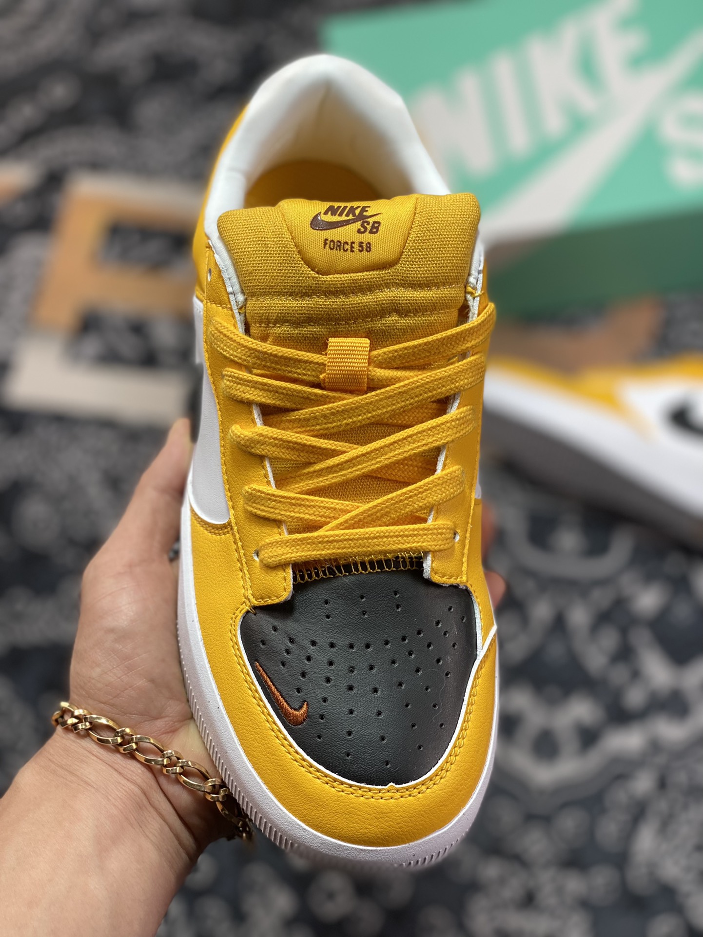 150 Nike SB Forcce 58 白黑黄 复古休闲男女板鞋 DH7505-700