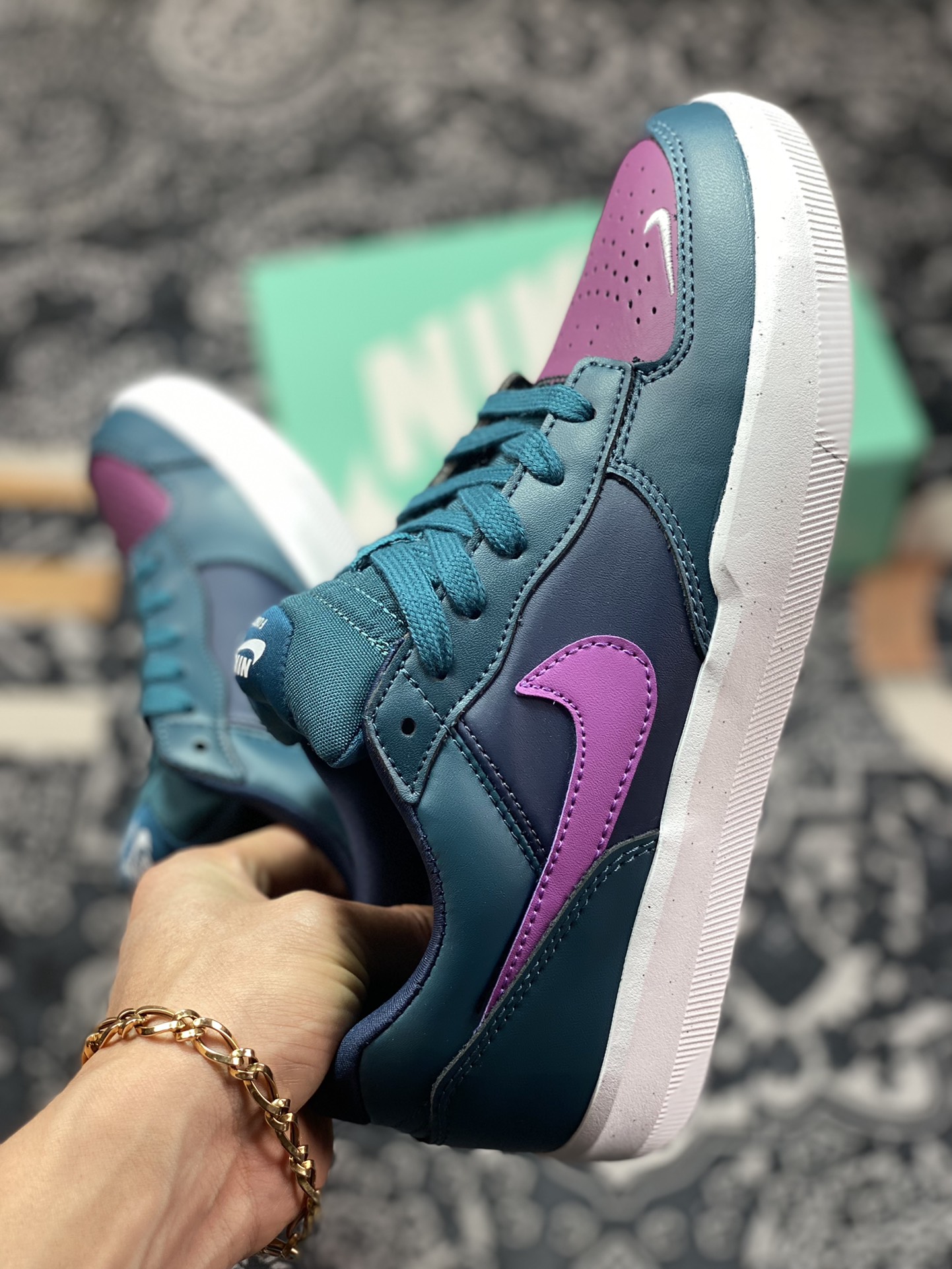 150 Nike SB Forcce 58 绿紫 复古休闲男女板鞋 DH7505-401