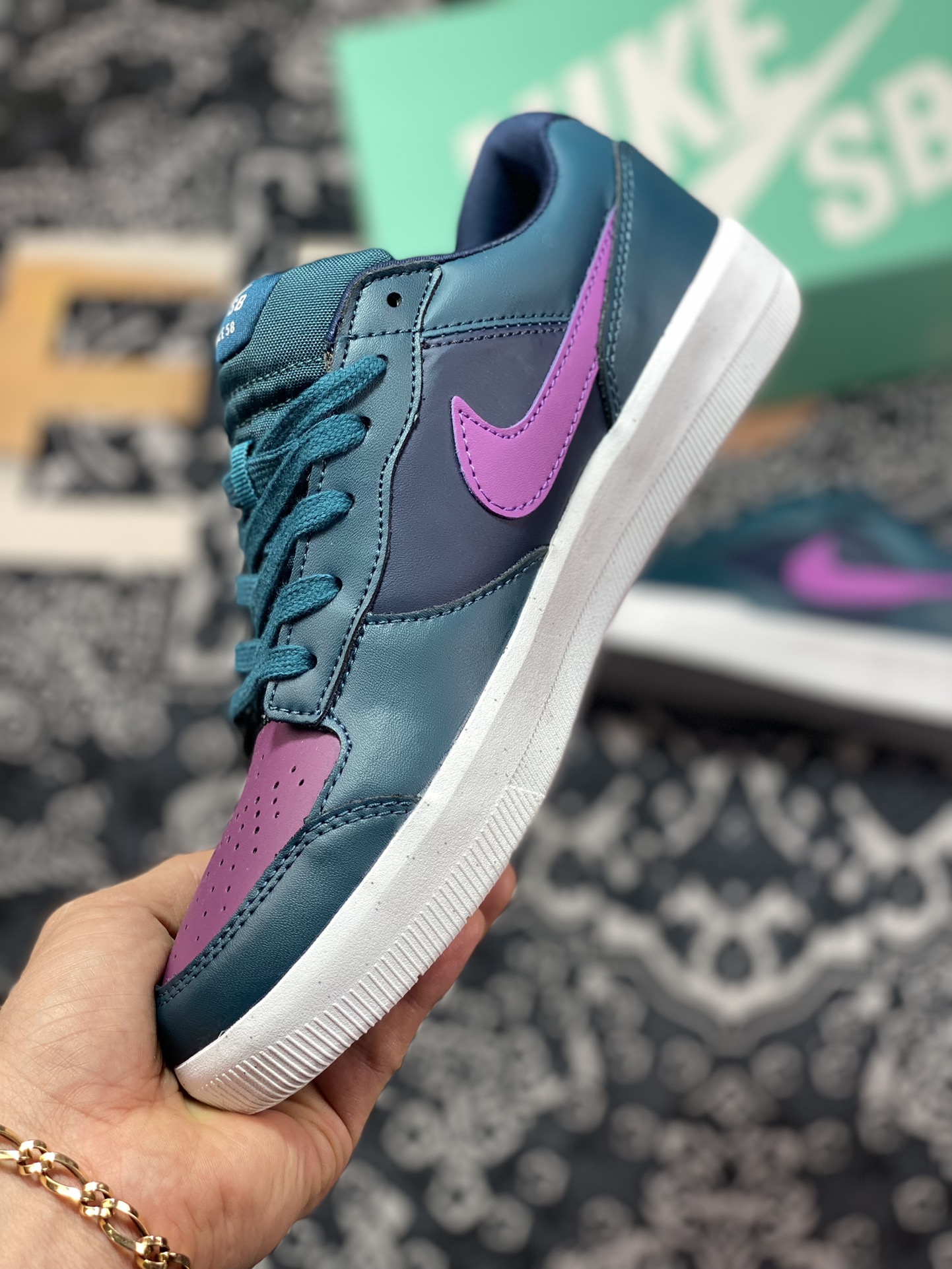 150 Nike SB Forcce 58 绿紫 复古休闲男女板鞋 DH7505-401