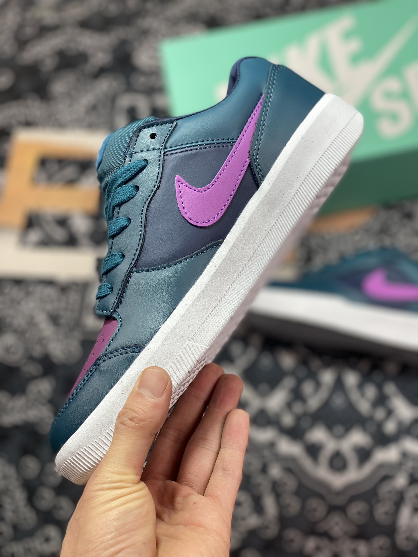 150 Nike SB Forcce 58 绿紫 复古休闲男女板鞋 DH7505-401