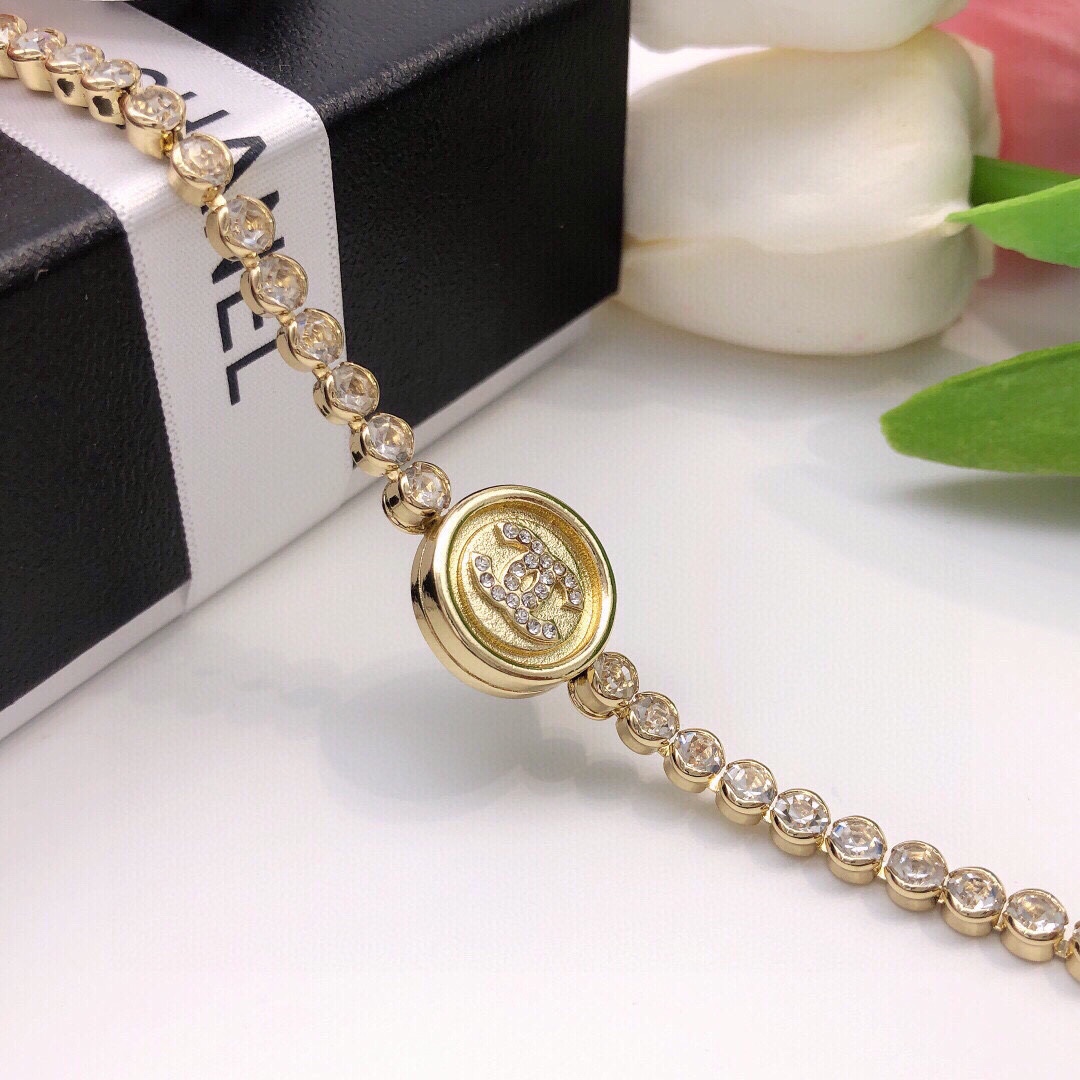 Chanel 香奈儿CHANEL 新品 小香双c镶钻手链
