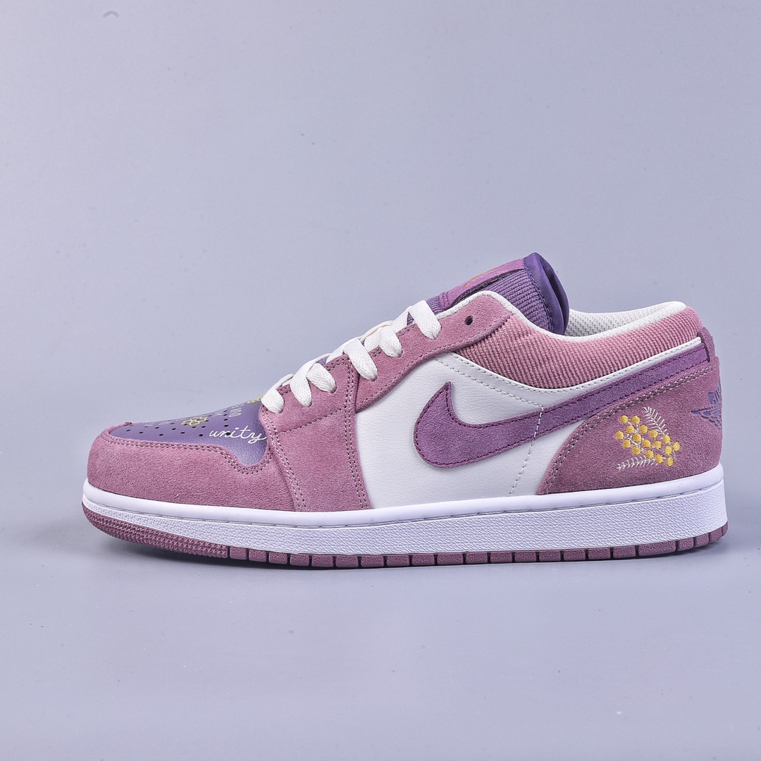 200 Air Jordan AJ1 Low 低帮系列 紫色小花 DR8057-500