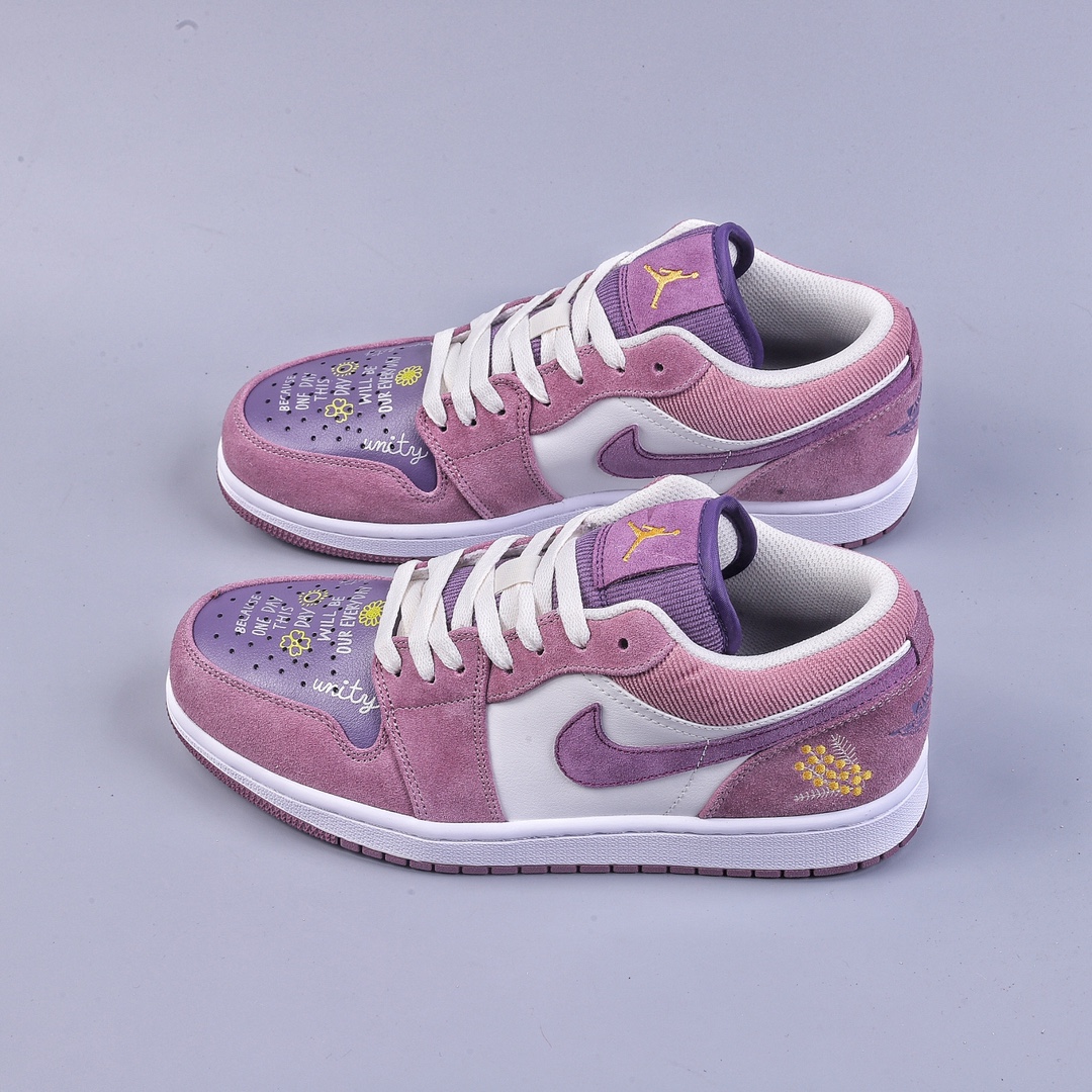 200 Air Jordan AJ1 Low 低帮系列 紫色小花 DR8057-500