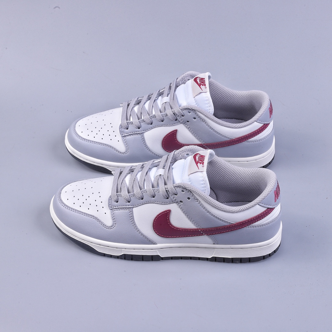 300 Ｃ版Nike SB Dunk Low RETRO ”Grey White” 灰酒红 DD1503-122
