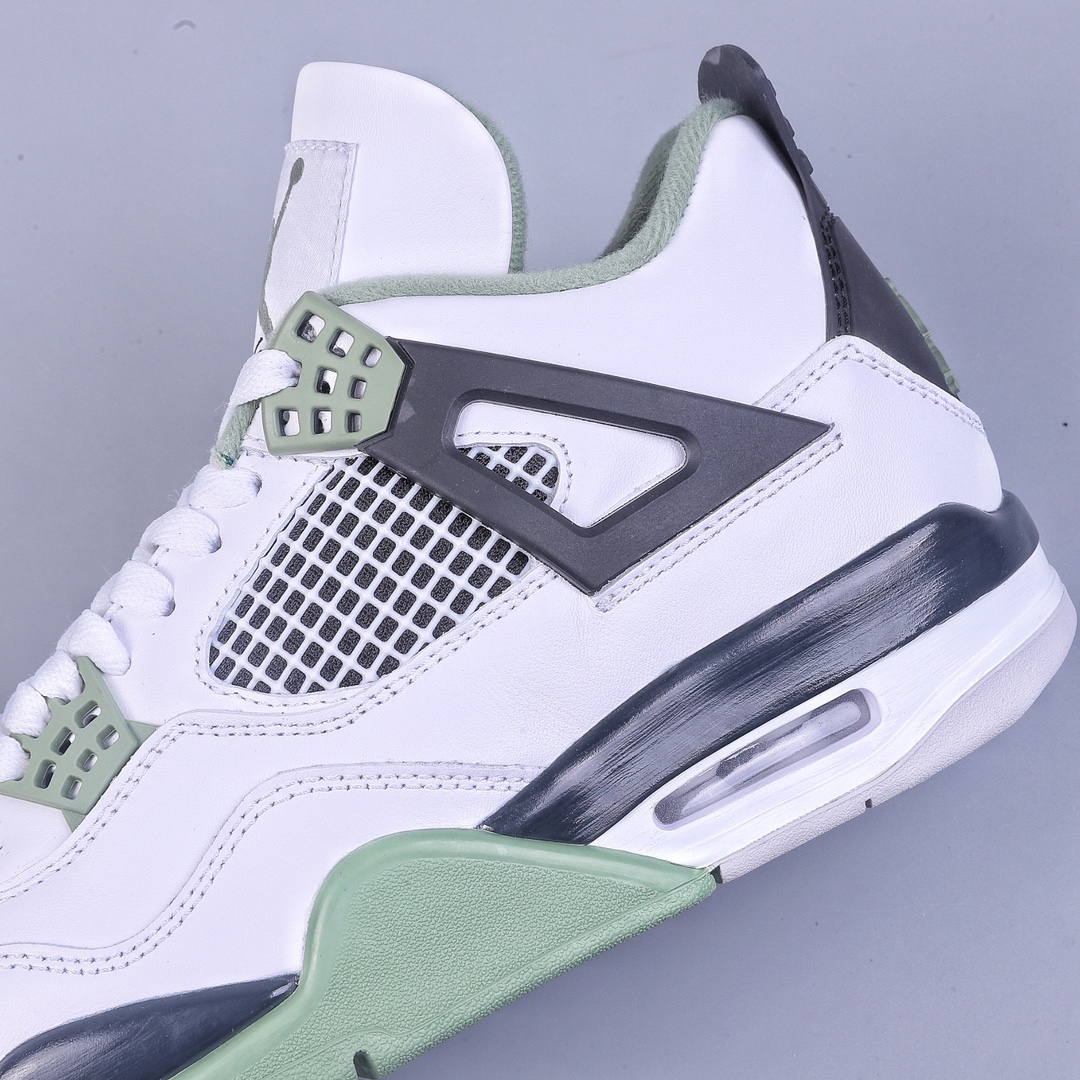 W version Air Jordan 4 Retro Jordan 4 ”Oil Greed” replica sage sea salt AQ9129-103