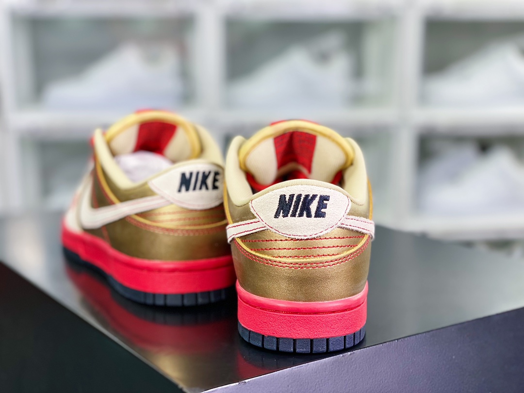 SB Dunk Low Pro”Money Cat”扣篮系列低帮休闲运动滑板板鞋“金色招财猫”304292-771