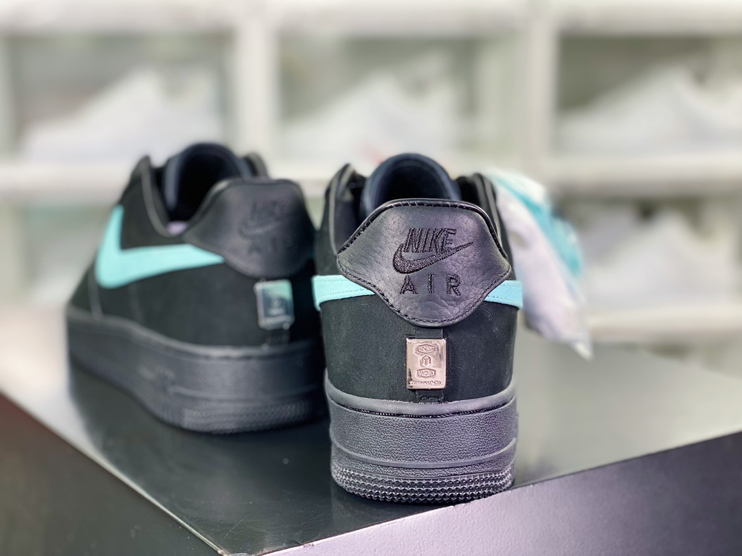 Tiffany & Co. x 【Nike】 Air Force 1 Low SP”1837”空军一号板鞋“联名黑蒂芙尼蓝”DZ1382-001