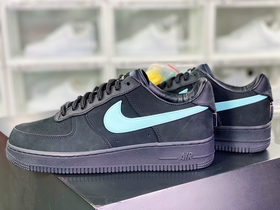 Tiffany & Co. x 【Nike】 Air Force 1 Low SP”1837”空军一号板鞋“联名黑蒂芙尼蓝”DZ1382-001