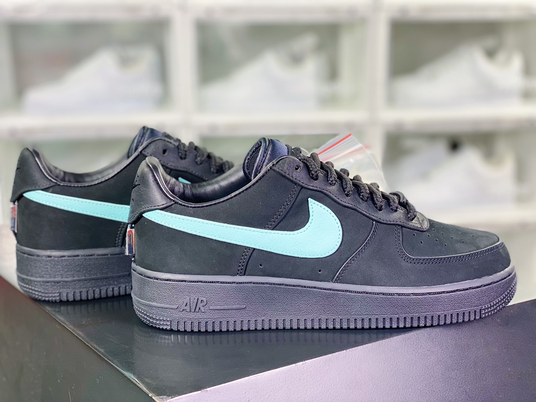 Tiffany & Co. x 【Nike】 Air Force 1 Low SP”1837”空军一号板鞋“联名黑蒂芙尼蓝”DZ1382-001