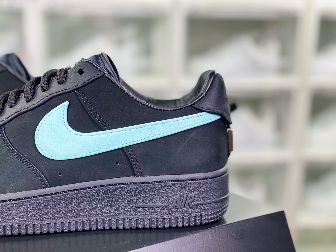 Tiffany & Co. x 【Nike】 Air Force 1 Low SP”1837”空军一号板鞋“联名黑蒂芙尼蓝”DZ1382-001