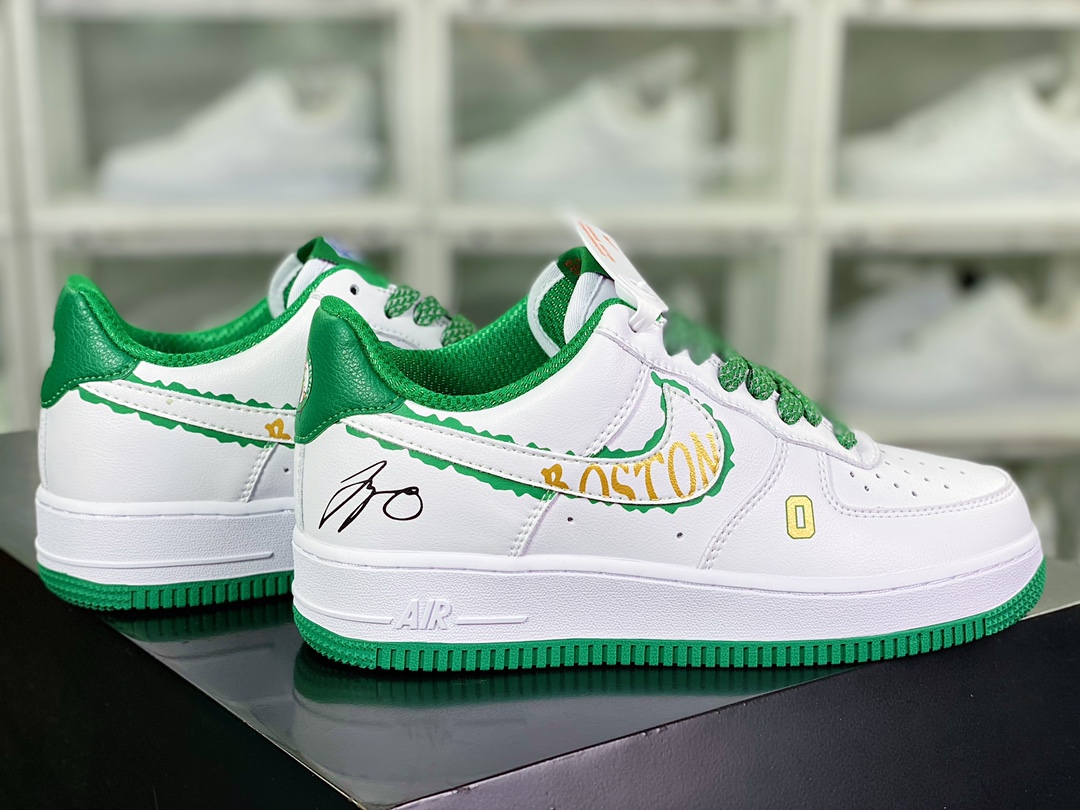 Air Force 1Low '07 LV8”Jayson Tatum 0”空军一号低帮“白绿金塔图姆”NK9700-131