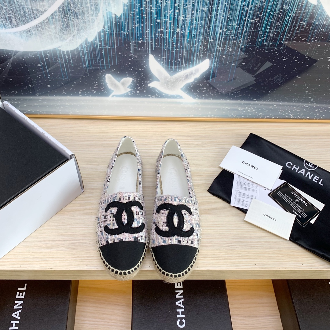 Chanel Shoes Espadrilles AAAA Customize
 White Spring/Summer Collection
