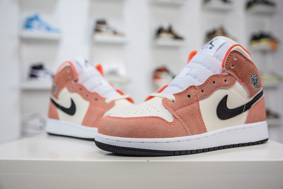 260 纯原Air Jordan 1 Mid 水洗粉 当前市场最优版本DV1336-800