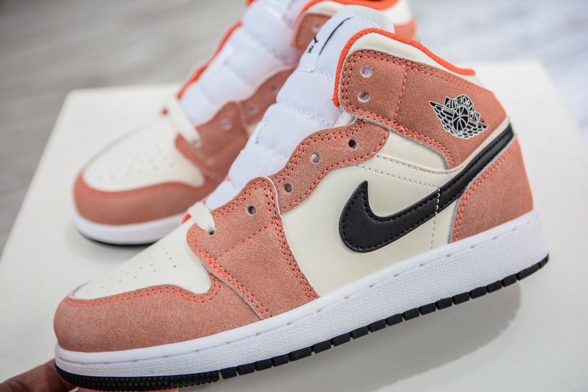 260 纯原Air Jordan 1 Mid 水洗粉 当前市场最优版本DV1336-800