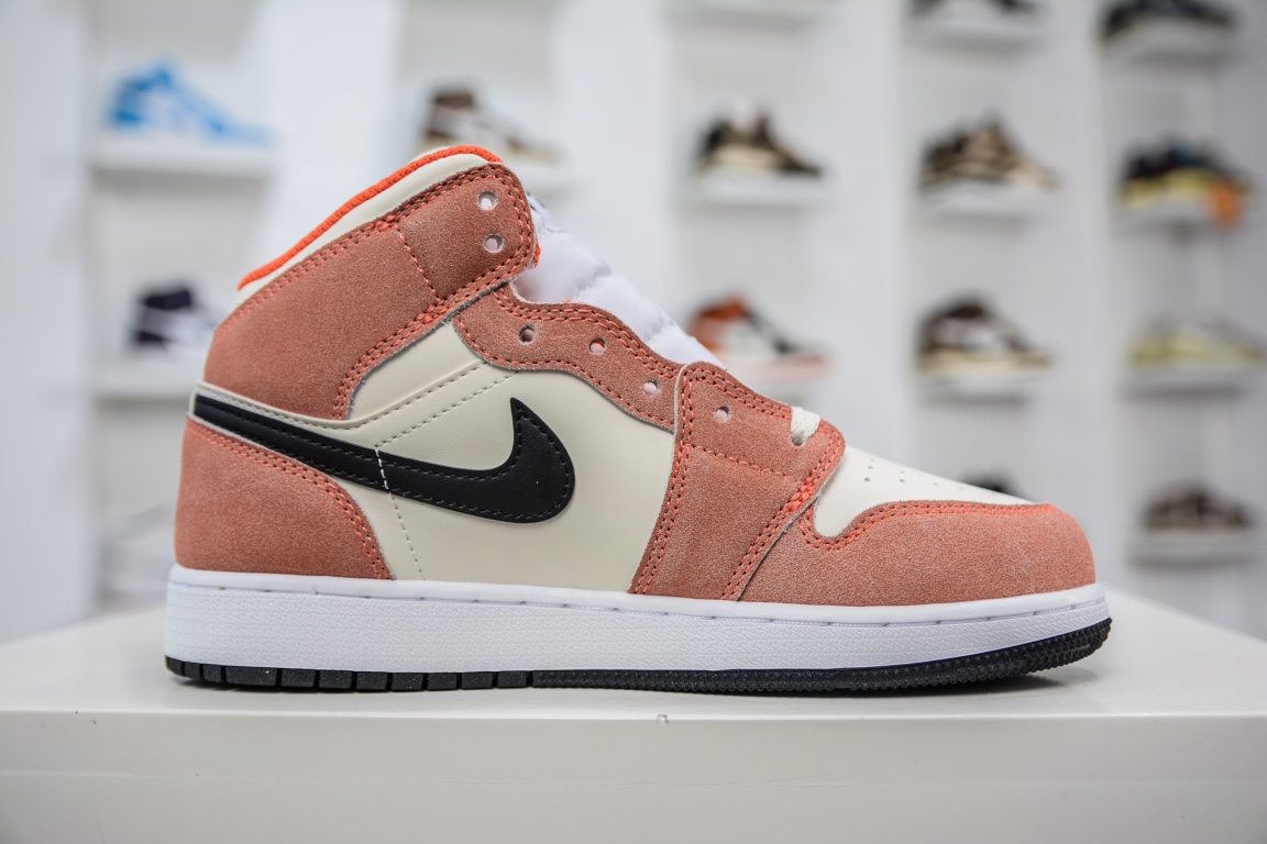 260 纯原Air Jordan 1 Mid 水洗粉 当前市场最优版本DV1336-800
