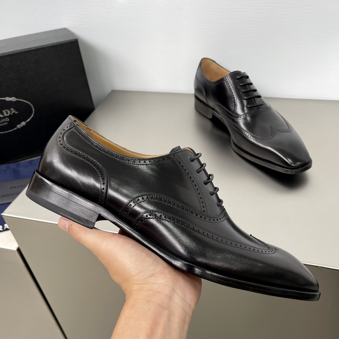 Prada/普拉达 手工精品男士正装鞋 4